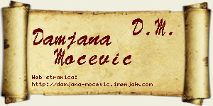 Damjana Močević vizit kartica